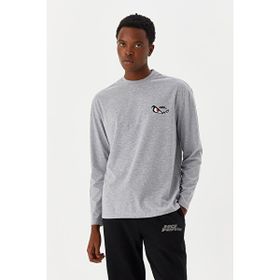 No Fear M500226 Gri Uzun Kollu Erkek T-shirt
