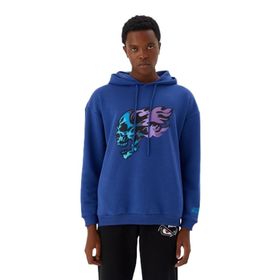 No Fear M500229 Mavi Kapüşonlu Erkek Sweatshirt