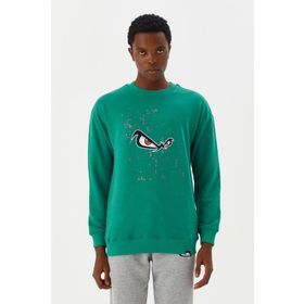 No Fear M500235 Yeşil Erkek Sweatshirt