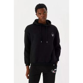No Fear M500241 Siyah Kapüşonlu Erkek Sweatshirt