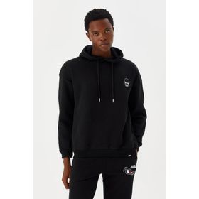 No Fear M500241 Siyah Kapüşonlu Erkek Sweatshirt