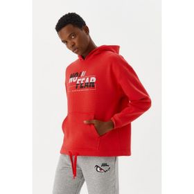 No Fear M500243 Kırmızı Kapüşonlu Erkek Sweatshirt