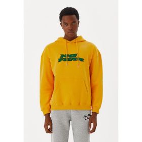 No Fear M500243 Sarı Kırmızı Kapüşonlu Erkek Sweatshirt