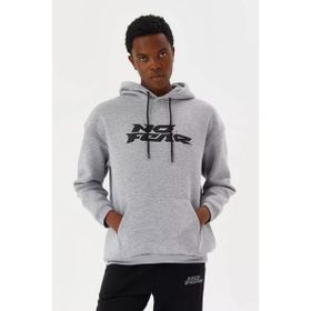 No Fear M500271 Gri Melanj Kapüşonlu Erkek Sweatshirt