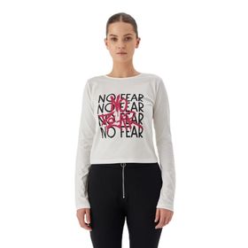 No Fear W500199 Beyaz Uzun Kollu Kadın T-shirt