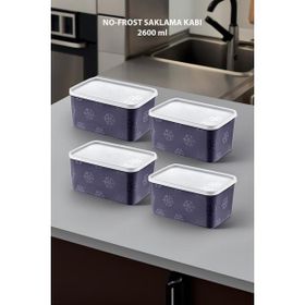 No-Frost 2600 ml Lacivert Saklama Kabı