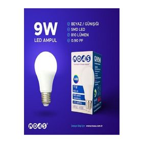 Noas Beyaz 10'lu Led 9W Ampul