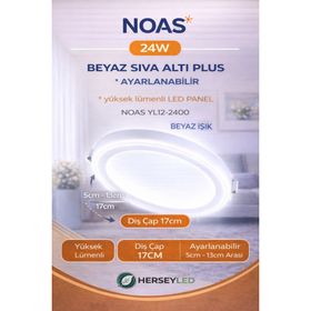 Noas YL12-2400 24W 6500K Beyaz Plus Sıva Altı Yuvarlak Ayarlanabilir Led Panel