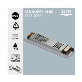 Noas YL25-0250 21 Amper 250 Watt Süper Slim Trafo