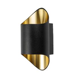 Noas YL85-2280 Napoli Siyah-Gold Sıva Üstü Duvar Aplik