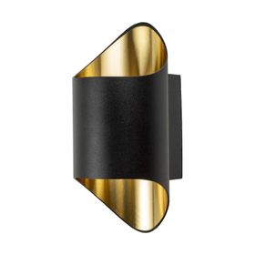 Noas YL85-2280 Napoli Siyah-Gold Sıva Üstü Duvar Aplik