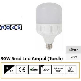 Noas YL95-3001 30W E27 6500K Beyaz Led Torch Ampul