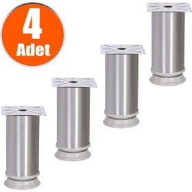 Nobel 4 Adet 10 cm Mobilya Masa Puf Sehpa Ayağı Ayarlanabilir Metal Ayak