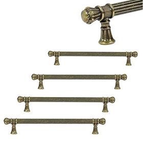 Nobel Akbatı Antik Sarı Rustik Metal 192 mm 4'lü Çekmece Dolap Kapak Kulpu