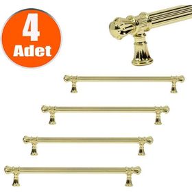Nobel Akbatı Gold Rustik 128 mm 4'lü Çekmece Dolap Kapak Kulpu