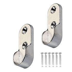 Nobel Askı Flanşı Krom 2x Oval Dolap Elbise Askı Aparatı
