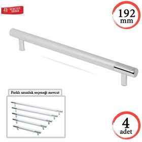 Nobel Hitit Mat Krom 192 mm 4'lü Çekmece Dolap Kapak Kulpu
