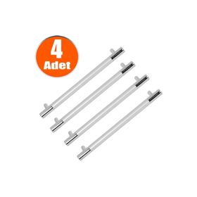 Nobel Hitit Mat Krom 192 mm 4'lü Çekmece Dolap Kapak Kulpu