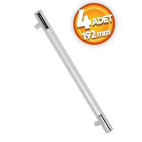 Nobel Hitit Mat Krom 192 mm 4'lü Çekmece Dolap Kapak Kulpu