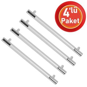Nobel Hitit Mat Krom 192 mm 4'lü Çekmece Dolap Kapak Kulpu