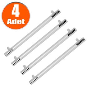 Nobel Hitit Mat Krom 192 mm 4'lü Çekmece Dolap Kapak Kulpu