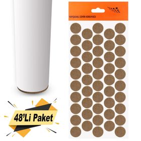 Nobel Keçe Yapışkanlı 20 mm 48'Li Paket Masa Sandalye Parke Zemin Koruyucu