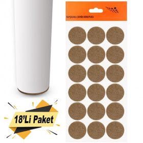 Nobel Keçe Yapışkanlı 35 mm 18'Li Paket Masa Sandalye Parke Zemin Koruyucu