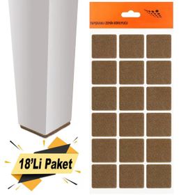 Nobel Keçe Yapışkanlı 35x35 mm 18'Li Paket Masa Sandalye Parke Zemin Koruyucu
