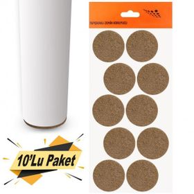 Nobel Keçe Yapışkanlı 45 mm 10'lu Paket Masa Sandalye Parke Zemin Koruyucu