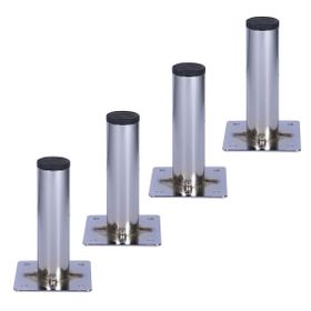 Nobel Mobilya Metal Ayak 10 cm Krom 4 Adet Masa Sehpa Ayağı