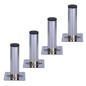 Nobel Mobilya Metal Ayak 10 cm Krom 4 Adet Masa Sehpa Ayağı