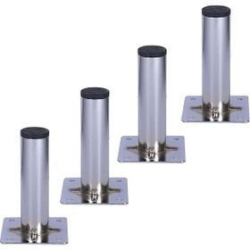 Nobel Mobilya Metal Ayak 10 cm Krom 4 Adet Masa Sehpa Ayağı