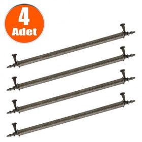 Nobel Ovacık Antik Gümüş Metal 224 mm 4'lü Çekmece Dolap Kapak Kulpu