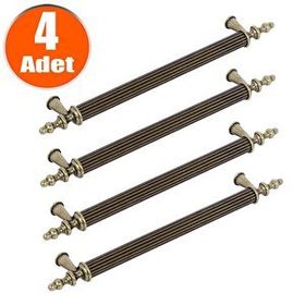 Nobel Ovacık Antik Sarı Metal 192 mm 4'lü Çekmece Dolap Kapak Kulpu