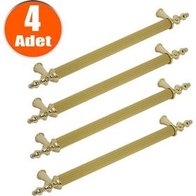 Nobel Ovacık Gold Metal 192 mm 4'lü Çekmece Dolap Kapak Kulpu