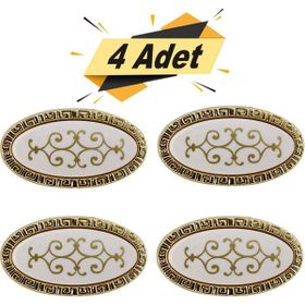 Nobel Seçil Altın Düğme 4'lü Çekmece Dolap Kapak Kulpu