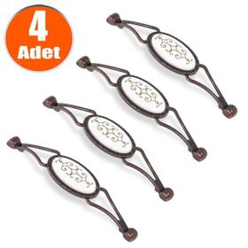Nobel Seçil Antik Metal 128 mm 4'lü Çekmece Dolap Kapak Kulpu