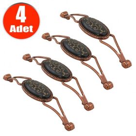 Nobel Seçil Antik Metal 128 mm 4'lü Çekmece Dolap Kapak Kulpu