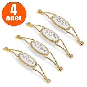 Nobel Seçil Gold Metal 128 mm 4'lü Çekmece Dolap Kapak Kulpu