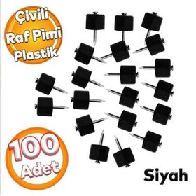 Nobel Siyah 100'lü Çivili Raf Pimi