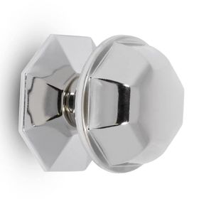 Nobel Topuzu Kapı Babası Kolu Nikel Saten Metal Kristal Kapı Tokmağı