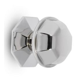 Nobel Topuzu Kapı Babası Kolu Nikel Saten Metal Kristal Kapı Tokmağı