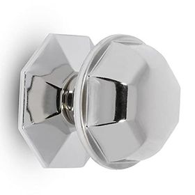 Nobel Topuzu Kapı Babası Kolu Nikel Saten Metal Kristal Kapı Tokmağı