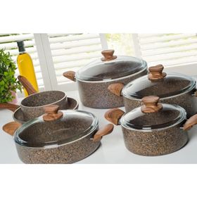 Noblelife 18657 Stonelife Kahve 24 cm Derin Tencere