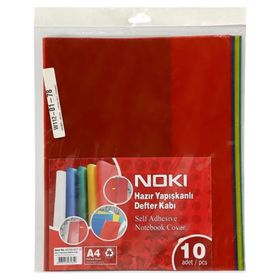Noki 10 Adet Karışık Renk Hazır Yapışkanlı Kitap Kabı