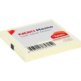 Noki 12007 Memo 75x75 Sarı Yapışkanlı Not Kağıdı
