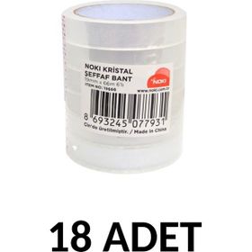 Noki 19 mm x 66 mt 18'li Şeffaf Bant