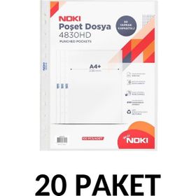 Noki 20 Paket Noki 4830-HD 100'lü Poşet Dosya