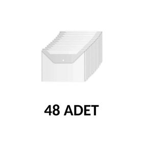 Noki 48 Adet Şeffaf A4 Çıtçıtlı Dosya Zarf Dosya