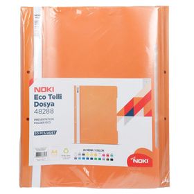 Noki 48288 Turuncu Plastik 50 Adet Telli Dosya